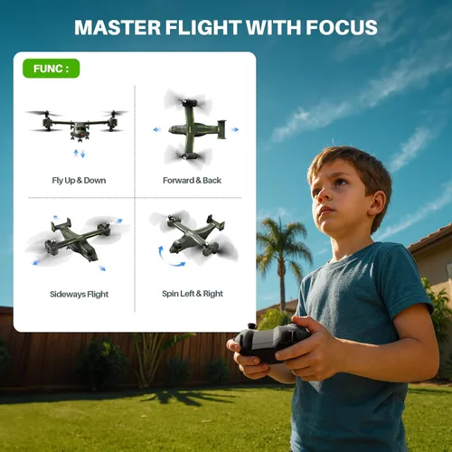 Miniatura 5 de Helicóptero RC Militar X550 de SYMA, control remoto de 4 canales con velocidad alta y baja, múltiples acrobacias de vuelo, mantenimiento de altitud