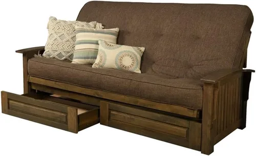 Miniatura 19 de Kodiak Furniture Washington - Marco de futón tamaño Queen con cajones de almacenamiento, marco de futón de madera con colchón incluido en color azul