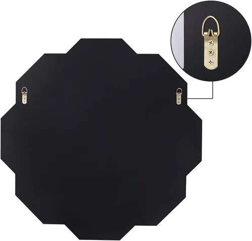 Miniatura 8 de Chende Espejo de pared grande de 32 x 32 pulgadas para sala de estar elegante, espejo decorativo moderno con borde biselado de vidrio para pared
