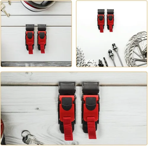 Miniatura 9 de 4pcs Motorcycle Helmet Chin Strap Buckle Replacement Kit with Metal Lock Buckles, Easy-pull Quick Release Clips for Universal Electric Motorcycle