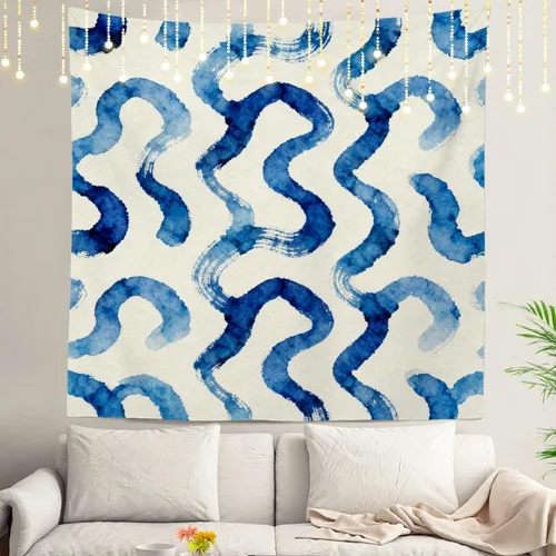 Miniatura 115 de Shrahala Tapiz de pared con paisaje de lago de otoño, bosque amarillo, para colgar en la pared, tapiz grande, decoración de fibra de poliéster