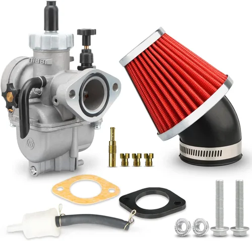 NIBBI Carburador PE17mm Carburador 0.669 in Carburador Fit 80cc 100cc Brida Motores de Motocicleta para Dirt Bike Pit Bike ATV 4 ruedas con chorros