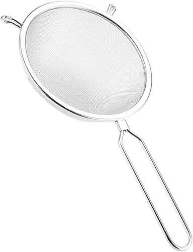 Miniatura 11 de Lurrose Cuchara de malla de acero inoxidable de 17.12 pulgadas con colador ranurado de mango largo para servir alimentos, drenaje de aceite