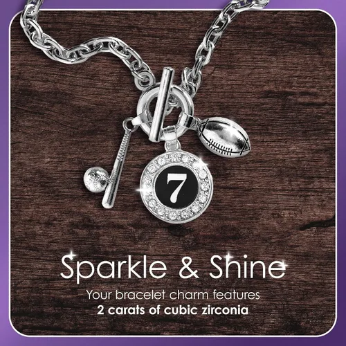 Miniatura 5 de Inspired Silver - Pulsera de oro con dije de corazón pavé con joyas de circonita cúbica