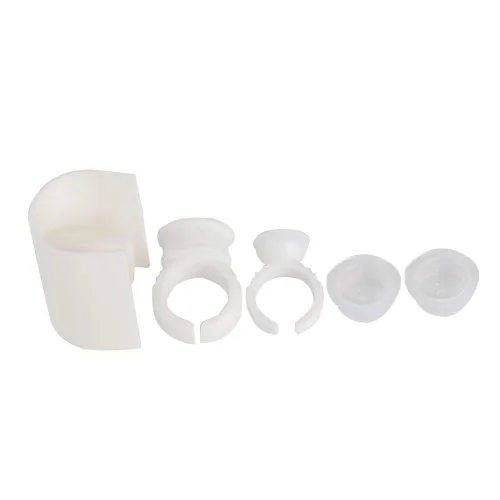 Miniatura 9 de Anillo de pegamento para extensiones de pestañas con soporte de pestañas en forma de U, taza de pegamento desechable para extensiones, paleta