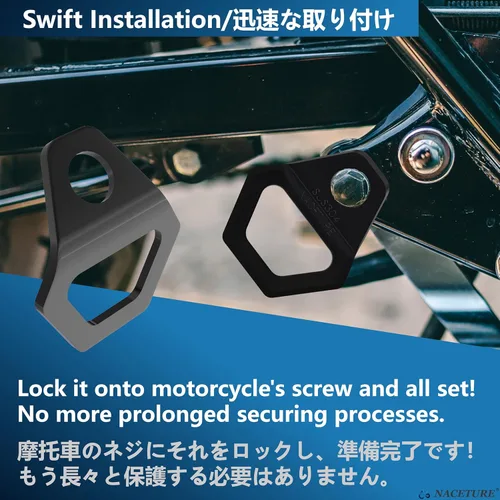 Miniatura 4 de Gancho de anclaje de amarre para motocicleta, acero inoxidable resistente, paquete de 10 anillos de correa de amarre para Dirt Bike, accesorios