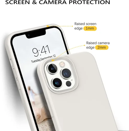 Miniatura 186 de GUAGUA Funda compatible con iPhone 17 Pro Max de 6.9 pulgadas, silicona líquida, goma de gel suave, delgada, forro de microfibra delgada