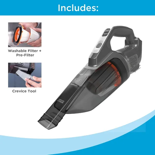 Miniatura 7 de BLACK+DECKER 20V MAX POWERCONNECT Aspiradora de mano, inalámbrica, batería no incluida, solo herramienta desnuda (BCHV001B)