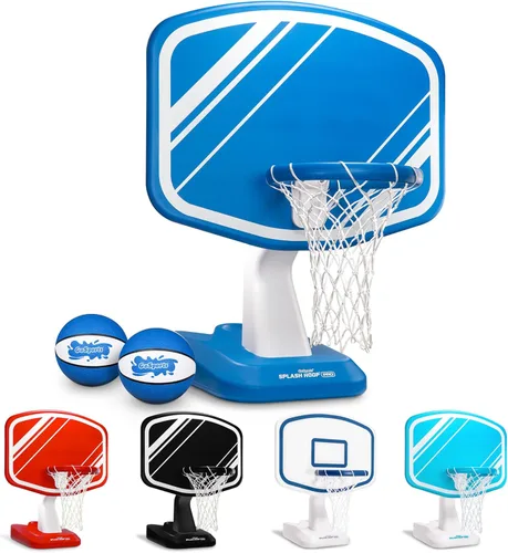 GoSports Splash Hoop PRO - Elige tu color - Juego de baloncesto para piscina; incluye una canasta de baloncesto para agua para colocar junto a la
