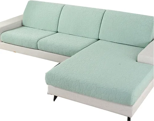 Miniatura 13 de Fundas elásticas para cojines de sofá, funda de cojín para sofá individual en forma de L, sofá chaise longue, protector suave de muebles de 1, 2 y 3