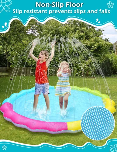 Miniatura 2 de Jasonwell - Alfombrilla Rociadora para Niños, Alfombra de Juego para Salpicar al Aire Libre, Juguetes de Agua Inflables, Alfombrilla de Salpicaduras