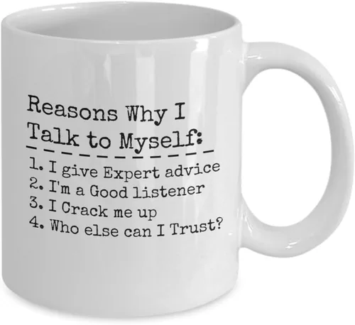 Miniatura 2 de Reasons Why I Talk to Myself - Taza de café divertida de 11 onzas