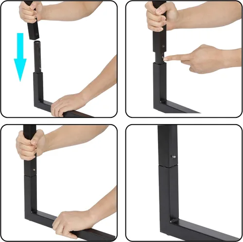 Miniatura 7 de ZenStyle Escritorio para computadora de 47 pulgadas, moderno y resistente, escritorio de oficina para computadora, computadora portátil, escritorio