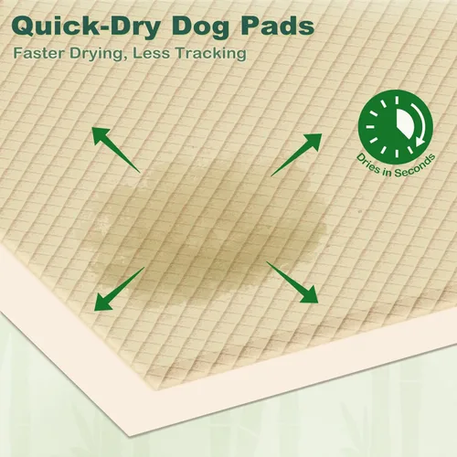 Miniatura 8 de MIZOK Almohadillas para orina para perros, 36 x 36 pulgadas, almohadillas de bambú para orina de perro, almohadillas para perros extra grandes