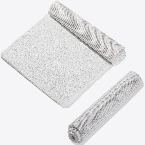 Miniatura 8 de Alfombrilla de ducha antideslizante de PVC para ducha interior, baño (15.7 x 23.6 in, gris)