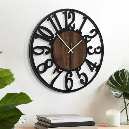 Miniatura 8 de LEIKE - Reloj de pared con números arábigos de 10 pulgadas, funciona con pilas, negro, silencioso y sin tictac, relojes de pared para decoración