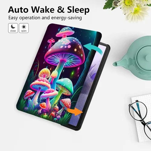 Miniatura 115 de Funda para tablet Fire 7 (12ª generación, versión 2022), delgada, a prueba de golpes, delgada, de piel sintética, con función de apagado/encendido