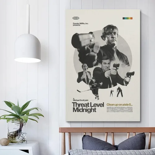 Miniatura 5 de Póster de película de medianoche de nivel de amenaza, póster artístico y arte de pared, póster moderno para decoración de dormitorio familiar, 08 x