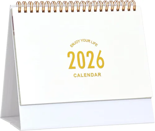 Miniatura 11 de Calendario de escritorio pequeño 2026-2027, calendario de escritorio abatible de pie de enero de 2026 a junio de 2027, calendario mensual de Rosa