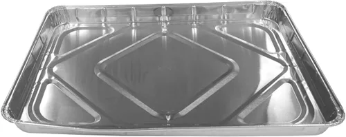 Miniatura 4 de Paquete de 10 bandejas de aluminio duraderas para hornear de 1/2 de tamaño medio, con tapas de cúpula, moldes desechables de aluminio para hornear