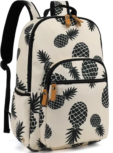 Miniatura 59 de Leaper Mochila para laptop para mujer: linda mochila floral para escuela, universidad, viajes, trabajo, mochila ligera para niños, Negro margarita