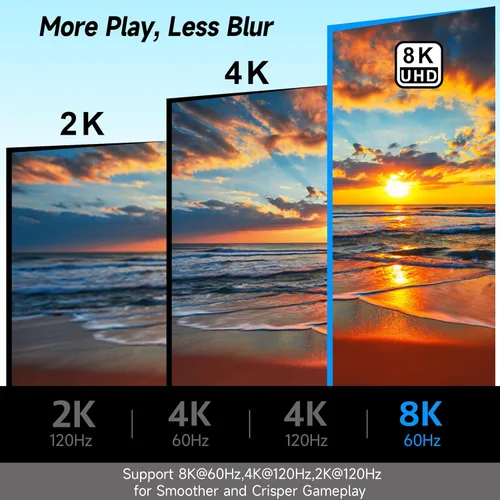 Miniatura 4 de Adaptador HDMI Plano de 8K de 90 Grados y 270 Grados Chapado en Oro Paquete de 2, Adaptador Plano Vertical HDMI Macho a Hembra en Ángulo Recto