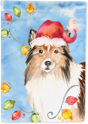 Miniatura 74 de Caroline's Treasures CK2484GF - Bandera decorativa para jardín de Alaskan Malamute con luces de Navidad, bandera decorativa para patio exterior