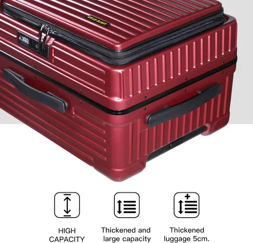 Miniatura 4 de S Unite Star 20 Inch Carry On Luggage with Front Laptop Pocket, Lightweight Hardshell ABS+PC+Aluminum Frame Suitcase with TSA Lock, 360 Spinner