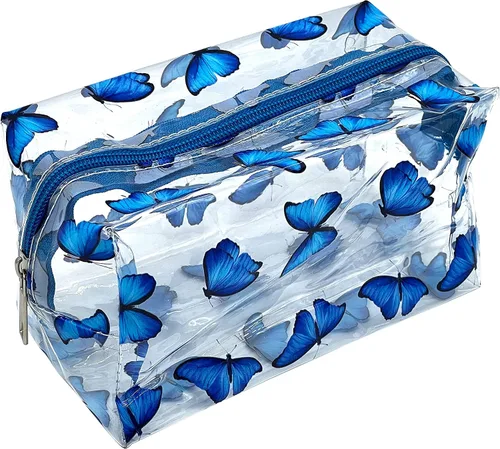 Miniatura 7 de Bonita bolsa de maquillaje de aguacate, transparente, impermeable, almacenamiento de artículos de tocador de gran capacidad