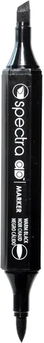 Miniatura 23 de AD Marker Chartpak Spectra, Tri-Nib y cepillo de doble punta, blanco antiguo, 1 cada uno (S092AD)