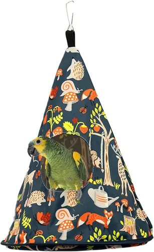 Miniatura 4 de Loro cacatúa cálida cama nido de pájaros para todas las estaciones, hamaca colgante para pájaros, cama para dormir, loro cama escondida, tela