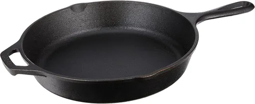 Lodge Sartén estampada de hierro fundido pre-sazonado de 8 pulgadas, mango de lágrima exclusivo, uso en el horno, en la estufa, en la parrilla o