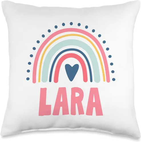 Idea Regalo Personalizzata con Nome Gifts Idea Lara Name Custom Woman Myth Legend - Almohada para fiesta de cumpleaños, 16 x 16 pulgadas, multicolor
