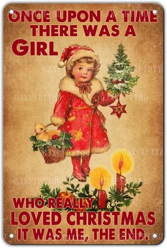 Miniatura 15 de Letreros de Navidad de Metal Vintage de Lata, May You Never to Too Grown Up to Search The Skies Christmas Eve 8x12 Pulgadas Arte Rústico de Pared