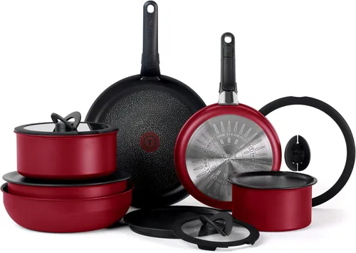 T-fal Ingenio Expertise - Juego de utensilios de cocina antiadherentes, 14 piezas, inducción, apto para horno 500F, utensilios de cocina, ollas y