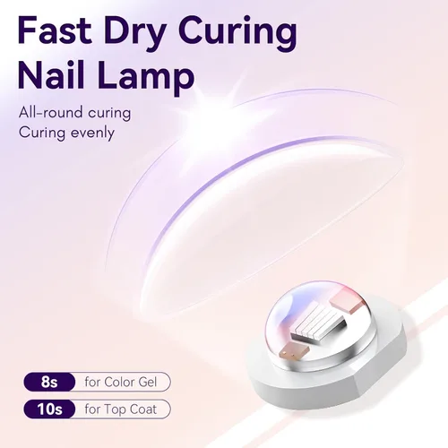 Miniatura 4 de Makartt Luz UV de mano para uñas de gel – Mini lámpara LED UV portátil Lumière secador de uñas de secado rápido para curar esmalte de uñas Rosa