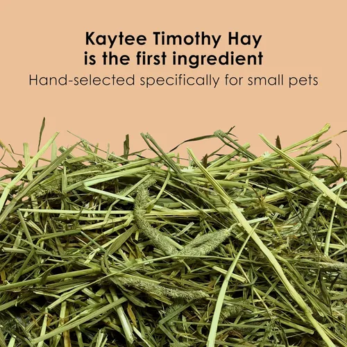 Miniatura 3 de Kaytee Timothy Complete - Alimento para conejillo de indias, fabricado con heno Timothy, alto en fibra, apoya la salud dental y la digestión