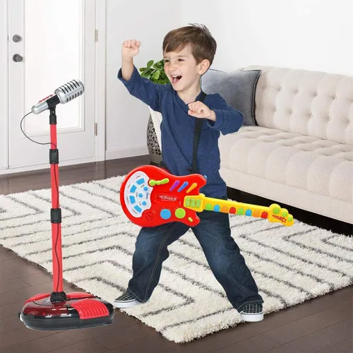 Miniatura 4 de Dimple Guitarra electrónica musical portátil para niños con más de 20 botones, palancas y modos interactivos para niños, el mejor juguete para niñas