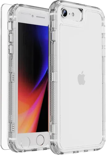 Miniatura 10 de X-belmox Funda resistente para iPhone SE 2022 (3ª generación), iPhone SE 2020 (2ª generación), 3 en 1 [a prueba de golpes] [a prueba de caídas]