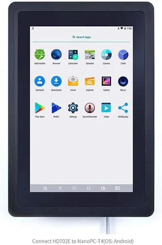 Miniatura 6 de Pantalla LCD eDP de 7 pulgadas con Cap-Touch (HD702E), Trabajo con NanoPC-T4