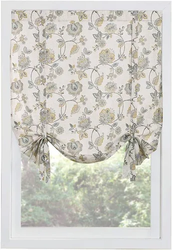 Miniatura 4 de Renaissance Home Fashion Collections Etc Colette panel de cortina con ojales estampado, 52" x 84", lino