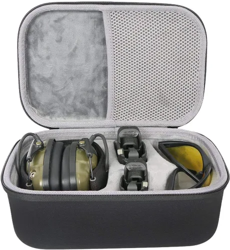 Miniatura 7 de co2CREA Estuche rígido de viaje para Howard Leight Impact Sport OD Orejeras eléctricas para gafas de seguridad Genesis Sharp-Shooter