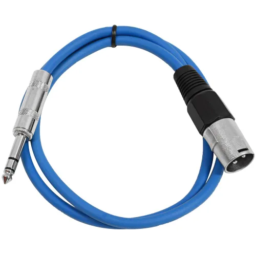 Miniatura 8 de Seismic Audio - SATRXL-M2 - Cable de conexión XLR negro de 2 pies macho a 1/4" TRS