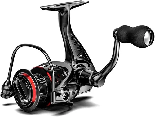 Ashconfish - Carrete giratorio para pesca en agua salada y dulce, de cuerpo ultraligero, con rodamiento 8 de acero inoxidable, relación de engranaje