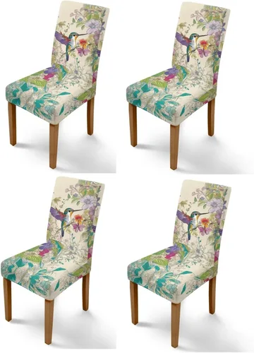 Miniatura 45 de Rnyleeg Red Rose Butterfly Chair Covers for Living Room No Arms Stretch Dining Chair Covers Set of 6 Soft Washable Kitchen Chair Protector Cover
