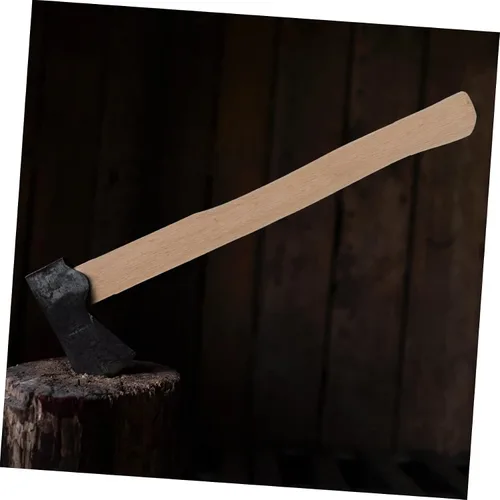 Miniatura 9 de Mango de hacha de madera de 19.68 pulgadas, mango de hacha de repuesto para corte de leña y camping, pieza de madera ergonómica duradera con fácil