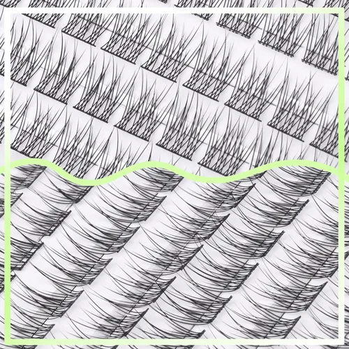 Miniatura 8 de Extensiones de pestañas en racimo naturales, extensiones de pestañas individuales onduladas, pestañas cortas de 0.315 a 0.394 pulgadas