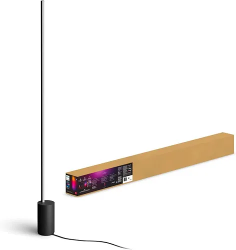 Philips Hue Lámpara de pie Signe Gradient, compatible con Alexa, Apple HomeKit y Google Assistant, color negro