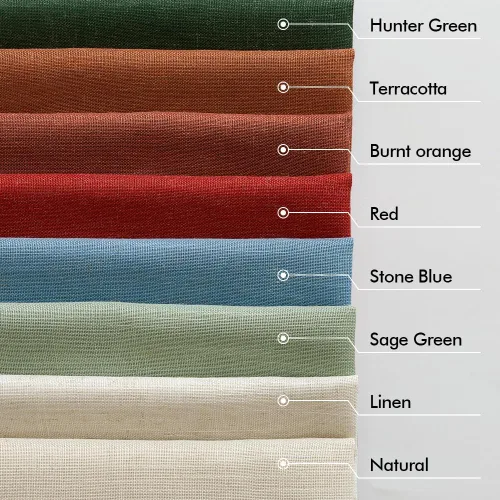 Miniatura 6 de MIULEE Cortinas de lino de 96 pulgadas de largo para sala de estar, 2 paneles, naranja quemado oxidado, bolsillo para cortinero, pestaña trasera