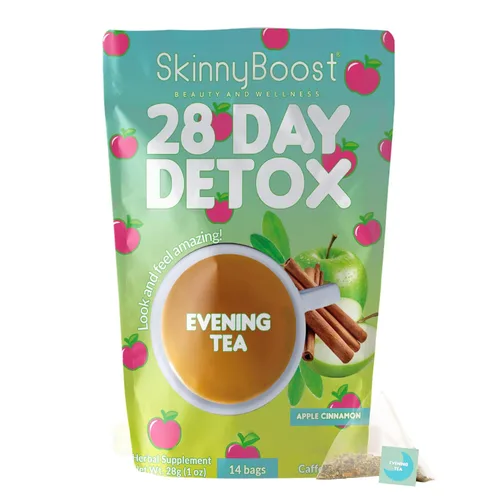 Miniatura 8 de Skinny Boost - Té de noche (paquete de 2) 28 bolsas de té en total, apoya la desintoxicación y la limpieza, reduce la hinchazón, todo natural, vegano